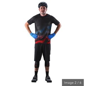 Troy Lee Designs Skyline Short W/ Liner Solid Black with Silver Logo